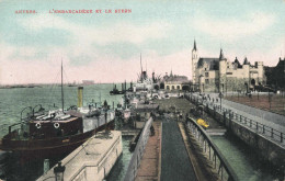 BELGIQUE - Anvers - L'embarcadère Et Le Steen - Colorisé - Carte Postale Ancienne - Antwerpen
