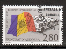 Frans Andorra Mi 487 Europa  Gestempeld - Usati