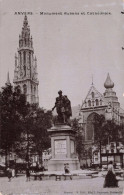 BELGIQUE - Anvers - Monument Rubens Et Cathédrale  - Carte Postale Ancienne - Antwerpen