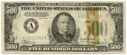 500 DOLLARS A BOSTON MASSACHUSETTS UNITED STATES OF AMERICA MCKINLEY 1934 MB/BB - Autres - Amérique