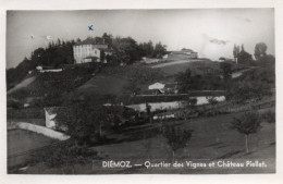 DIEMOZ QUARTIER DES VIGNES ET CHATEAU PIELLAT 1946 CPSM 9X14 - Diémoz