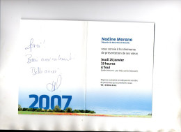 CARTE  AVEC  AUTOGRAPHE   NADINE MORANO  MINISTRE - Politiques & Militaires