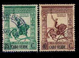 ! ! Cabo Verde - 1938 Imperio 35 & 40 C - Af. 224 & 225 - Used - Kapverdische Inseln