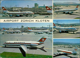 SWITZERLAND - AIRPORT ZURICH KLOTEN - SWISSAIR / TWA - VERLAG PHOTOGLOB - MAILED 1974  (16674) - Kloten