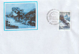 ANDORRA. La Première Diligence (malle-poste) Sur La Voie D'accès Vers L'Andorre. En Hiver.  FDC Andorre - Diligences