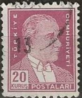 TURKEY 1931 Kemal Ataturk - 20k. - Purple FU - Gebraucht