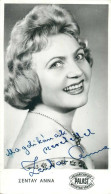 Hungarian Singer Zentay Anna Autograph Photo - Cantantes Y Musicos