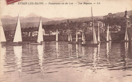 évian Les Bains * Panorama Vu Du Lac * Les Régates * Courses De Bateaux - Evian-les-Bains