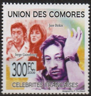 COMORE 2009 - 1v - MNH - Serge Gainsbourg - France - Jane Birkin - Chanteur - Singer - Actor - Composer - Music Musik - Chanteurs