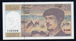 FRANCE - Billet - 20 F Claude DEBUSSY - 1993 - Etat NEUF - LUXE - Jamais Utilisé. - 20 F 1980-1997 ''Debussy''