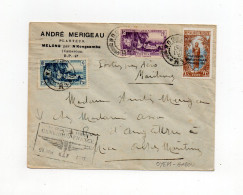 !!! GABON, LETTRE D'OYEM POUR NICE, CACHET 1ER COURRIER AERIEN CAMEROUN - FRANCE 22/5/1937 - Storia Postale