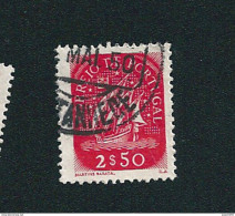 N° 638 Caravelle 2.50e  Timbre Portugal Oblitéré 1943 - Oblitérés