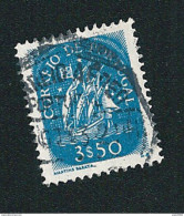 N° 639 Caravelle 3.50e  Timbre Portugal Oblitéré 1943 - Oblitérés