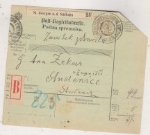 SLOVENIA,Austria 1902 ST.GEORGEN A.d, SUDBAHN Sveti Juraj Ob Juzni Zeleznici Parcel Card - Slowenien