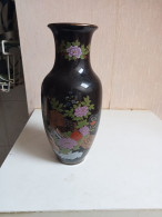 Vase Ancien Japonnais En Céramique Hauteur 21 Cm Diamètre 9 Cm - Vazen