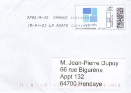 Vignette Sur Lettre " Cartacathy " -  " Timbre Imprimé " - Printable Stamps (Montimbrenligne)