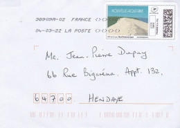 Vignette Sur Lettre " Dune Du Pilat " -  " Timbre Imprimé " - Printable Stamps (Montimbrenligne)