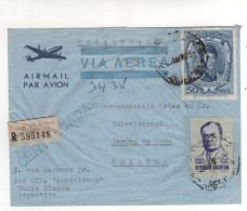 2 Timbres , Stamps Sur Lettre Recommandée, Registered Cover , Mail Du 28/01/86  (enveloppe Complète ) - Cartas & Documentos