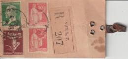 France étiquette De Colis Recommandé 1925 De Nice Pour Rouen - 1921-1960: Periodo Moderno