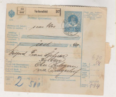 SLOVENIA,Austria 1914 SACHSENFELD ZALEC Parcel Card - Slowenien
