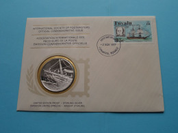 En Commémoration Des Exped 1896-1897 Soc. Royale > Edit. PROOF Sterling SILVER ( +/- 25 Gr ) Int. Soc. Of POSTMASTERS ! - Tuvalu