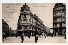 - CPA ORLÉANS (45) - Les Deux Rotondes - Rue De La République (belle Animation) - Edition H. C. 648 - - Orleans