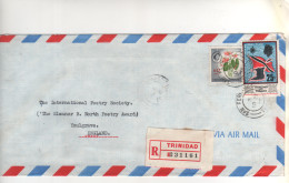 Timbres, Stamps Sur Lettre Recommandée, Registered Cover , Mail Du 18/02/75, Enveloppe Complète - Trinidad & Tobago (1962-...)