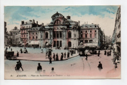 - CPA ANGERS (49) - Place Du Ralliement Et Le Théâtre (belle Animation) - Editions Lévy N° 31 - - Angers
