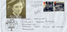 Tribute To The Women's Royal Naval Service, During World War II. Letter UK To Andorra, With Arrival Illustrated Postmark - Unclassified