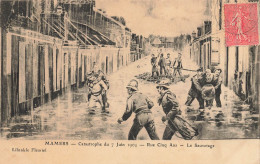 Mamers * Catastrophe Du 7 Juin 1904 * Rue Cinq Ans * Le Sauvetage * Sapeurs Pompiers Fireman - Mamers