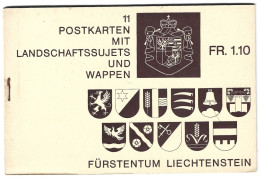 LIECHTENSTEIN. Carnet De 11 Cartes Pré-timbrées De 1965. Armoiries. - Autres & Non Classés