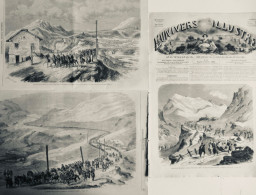 1859 ITALIE GUERRE IMONT CENIS TROUPE FRANCAISE GENERAL VINOY 3 JOURNAUX ANCIENS - Sin Clasificación