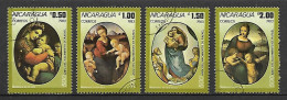 NICARAGUA     -      MADONNES  De  RAPHAEL   .   Série .   Oblitérés - Madonnas