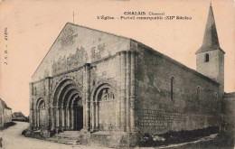 16 - CHALAIS _S23436_ L'Eglise - Portail Remarquable - Chateauneuf Sur Charente