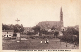 St Sébastien Sur Loire * Vue Prise De La Prairie , Au Nord * Enfants Villageois Croix Calvaire - Saint-Sébastien-sur-Loire