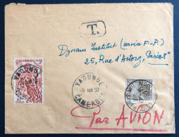 France, Divers TAXE Sur Enveloppe De YAOUNDE, Cameroun 9.6.1950 - (B3145) - 1859-1959 Lettres & Documents
