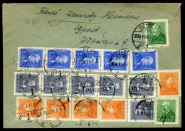UJPEST 1936. Levél Arcképek 18 Bélyeges Bérmentesítéssel Németországba Küldve - Used Stamps