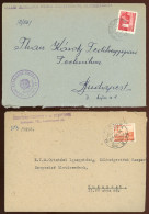 1956-61. 2db Levél Kisegítő Bélyegzésekkel - Gebruikt