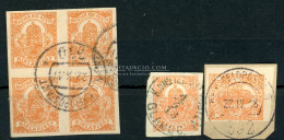 Hírlapbélyeg Négyestömb  Táboriposta Bélyegzéssel + 2 - Used Stamps