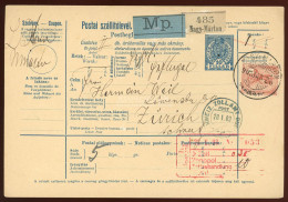 NAGYMARTON 1903. Szép Csomagszállító Svájcba Küldve - Gebruikt