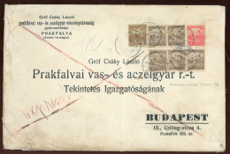 1917. Expressz Céges Levél , 1K80f , Szomolnok-Margitfalva Mozgóposta Bélyegzéssel Budapestre - Gebraucht