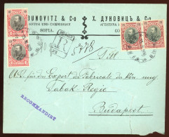 BULGÁRIA 1909. Dekoratív Ajánlott Levél Budapestre - Lettres & Documents