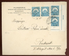 BUDAPEST 1929. Helyi Levél 4*2f -rel Ritka ívszéli Dátum Jelzéssel! - Used Stamps