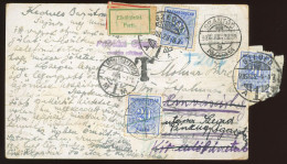 SZÁNTÓD 1936. Háromszor Portózott Képeslap ! - Used Stamps