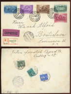 BUDAPEST 1936. Budavár Sor, Expressz Ajánlott Levélen Arcképek Kiegészítéssel Csehszlovákiába Küldve - Used Stamps