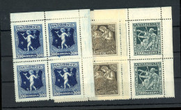 1924 Jótékonyság Sor Négyes Tömbökben - Used Stamps
