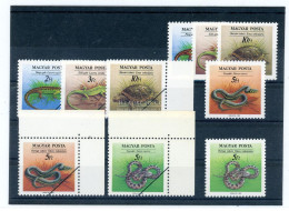 1989. Hüllők Sor Minta, A Két Tévnyomattal - Used Stamps