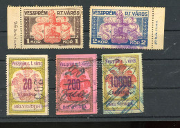 VESZPRÉM  Városi Illetékbélyegek, Kis Tétel - Used Stamps