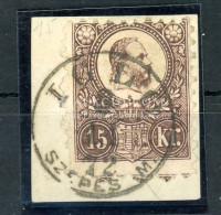 IGLÓ 1872.  Réz 15 Kr  Kivágáson, Szép Bélyegzés - Used Stamps