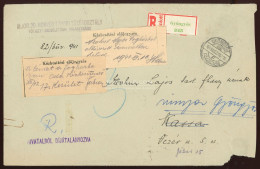 GYÖNGYÖS 1941. Érdekes, Ajánlott Katonai Levél Kassáról Visszaküldve - Used Stamps